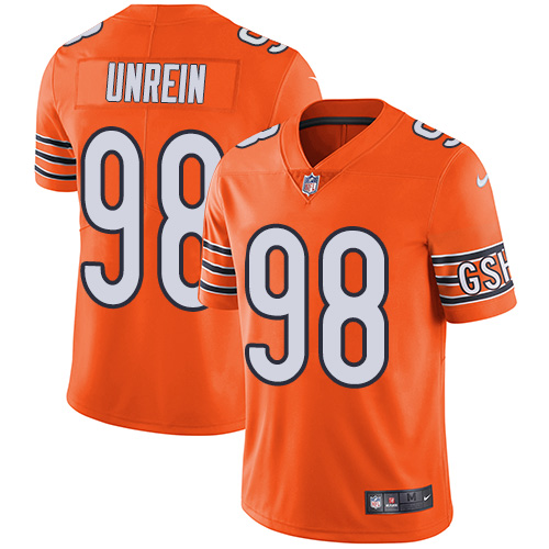 Men's Nike Chicago Bears #98 Mitch Unrein Limited Orange Rush Vapor Untouchable NFL Jersey B1R2